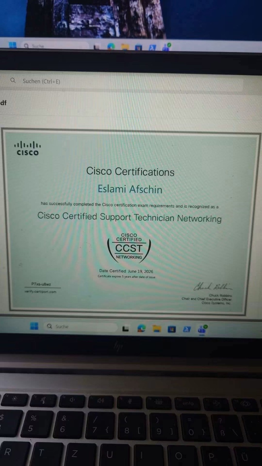 Cisco Certified Support Technician Networking certificate
